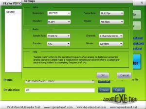 Free FLV to PSP Converter 1.0