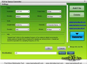 Free FLV to Sansa Converter