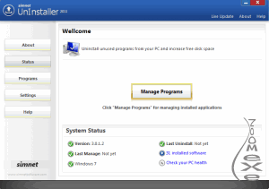 Simnet UnInstaller 2011 3.1.2.3