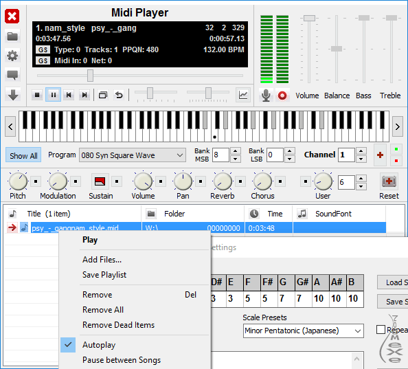 soundfont in miditrail